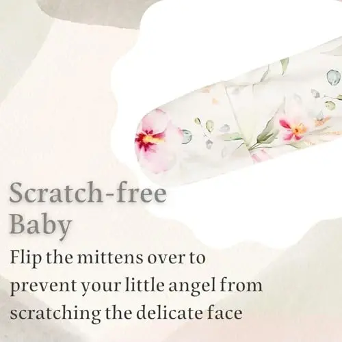 Giggle Angel Newborn Baby Sleeper Gown - Knotted Nightgown Coming Home Outfits for Baby Girl - 2-Piece Set With Hat - 4