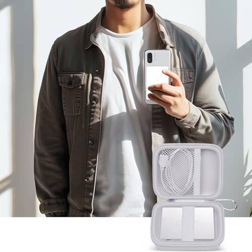 Case Compatiable with Clutch - Pro Portable Charger for iPhone Power Bank Travel Holder Storage for Battery Pack, USB Charging Cable and More Accessories(Box Only) - 6