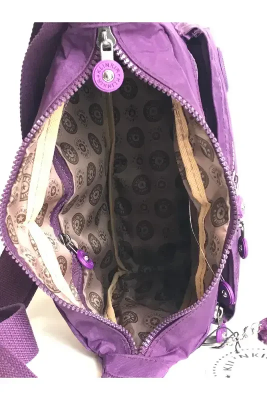 Kılinkır Messenger Bag Multi Pocket Crossbody Water-Resistant Fabric-Purple - 6