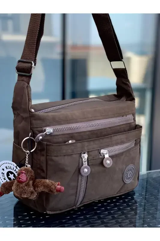 Кılinkır Почтовая Сумка Многокарманная Через Плечо Водостойкая Ткань KLNKR932-Коричневый - 1