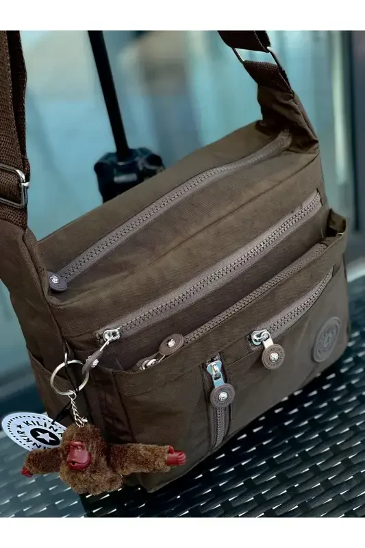 Кılinkır Почтовая Сумка Многокарманная Через Плечо Водостойкая Ткань KLNKR932-Коричневый - 2