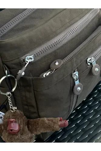 Кılinkır Почтовая Сумка Многокарманная Через Плечо Водостойкая Ткань KLNKR932-Коричневый - 3