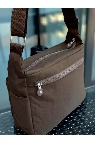 Кılinkır Почтовая Сумка Многокарманная Через Плечо Водостойкая Ткань KLNKR932-Коричневый - 4