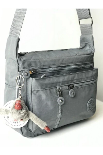 Kılinkır Postacı Çanta Çok Cepli Çapraz Askılı Yağmura Dayanıklı Kumaş-Gri - Modazone