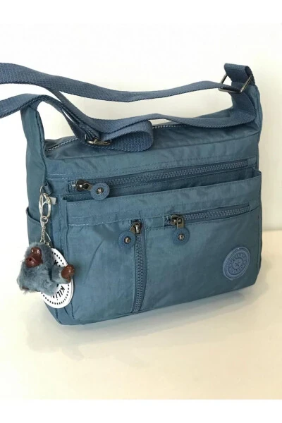 Kılinkır Postacı Çanta Çok Cepli Çapraz Askılı Yağmura Dayanıklı Kumaş-Mavi - Modazone (1)