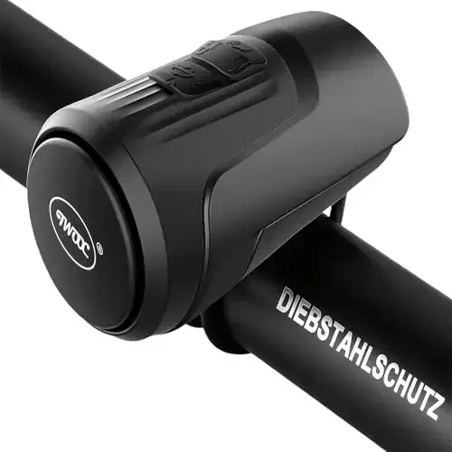 Kimairy Electric Bike Bell, 125db Anti-Theft Alarm Loud Electric Bike Horn for Adults with 1 Sound Modes USB Rechargeable Battery Waterproof Bicycle Horn for MTB/BMX/Scooter/Road Cycling - 6