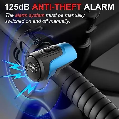 kimairy Electric Bike Bell, 125db Anti-Theft Alarm Loud Electric Bike Horn for Adults with 1 Sound Modes USB Rechargeable Battery Waterproof Bicycle Horn for MTB/BMX/Scooter/Road Cycling - 3