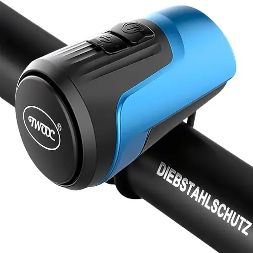 kimairy Electric Bike Bell, 125db Anti-Theft Alarm Loud Electric Bike Horn for Adults with 1 Sound Modes USB Rechargeable Battery Waterproof Bicycle Horn for MTB/BMX/Scooter/Road Cycling - 1
