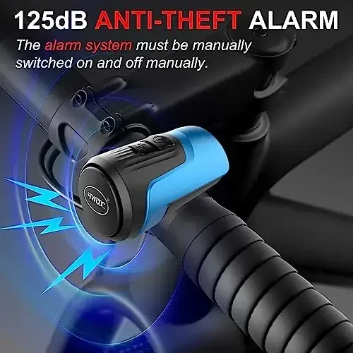 kimairy Electric Bike Bell, 125db Anti-Theft Alarm Loud Electric Bike Horn for Adults with 1 Sound Modes USB Rechargeable Battery Waterproof Bicycle Horn for MTB/BMX/Scooter/Road Cycling - 3