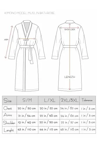 Kimono 4 Kat Müslin Bornoz-GRİ - 8