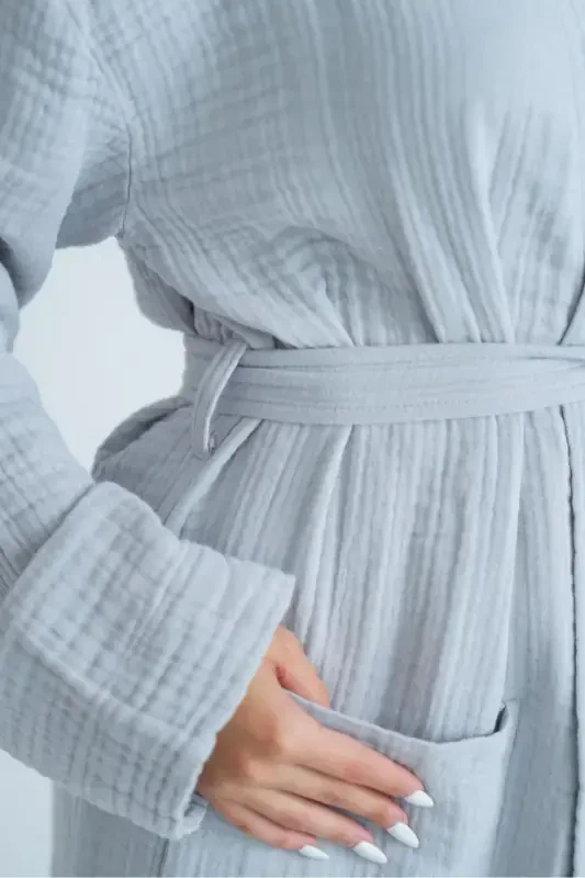 Kimono 4 qavat musllin xalat - 4