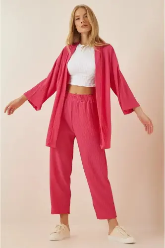 Kimono Burmali Kostyum-fuchsia 