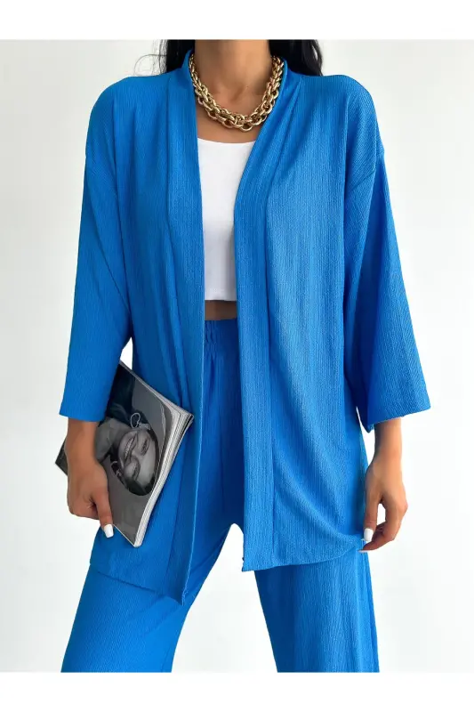 Kimono Burmali Kostyum-ko'k - 3