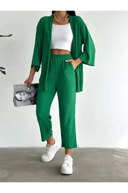 Kimono Burmali Kostyum-yashil - 2