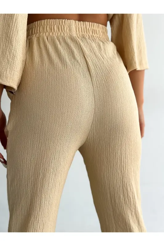 Kimono Bürümcük Takım Elbise-ekro - 5