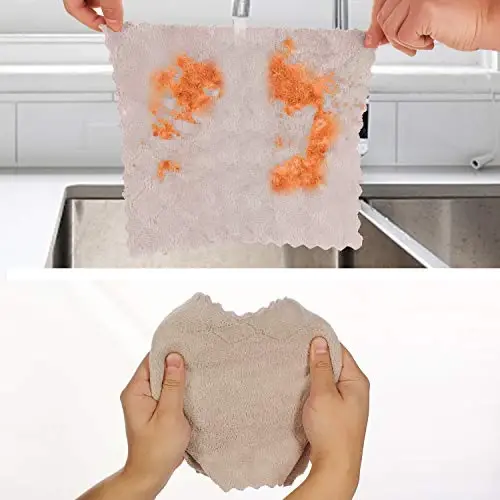 kimteny Cleaning Cloths Kitchen Towels Microfiber Washcloths Lint Free Dish Cloth Reusable Dishtowels Household Super Absorbent Fast Drying, 10
