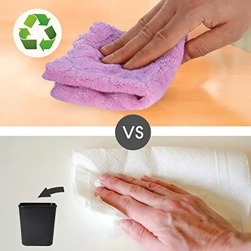 kimteny Cleaning Cloths Kitchen Towels Microfiber Washcloths Lint Free Dish Cloth Reusable Dishtowels Household Super Absorbent Fast Drying, 10