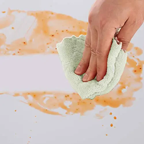 kimteny Cleaning Cloths Kitchen Towels Microfiber Washcloths Lint Free Dish Cloth Reusable Dishtowels Household Super Absorbent Fast Drying, 10