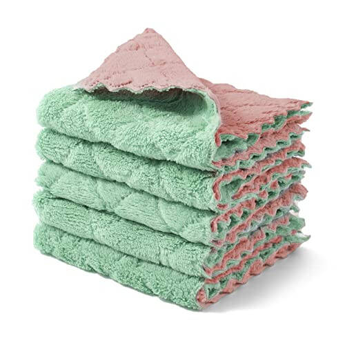 kimteny Tozalash Latta, Oshxona Sochiqchalari, Mikrofiber Yuvish Latta, Tuk To'kilmaydigan Idish Latta, Qayta Ishlatiladigan Idish Sochiqchalari, Uy Sharoitida Super Yutuqchi, Tez Quritish, 10