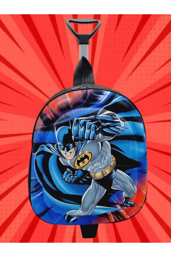 Kindergarten Nursery Batman Figured Pull-Along and Wheeled Backpack and School Bag - 1