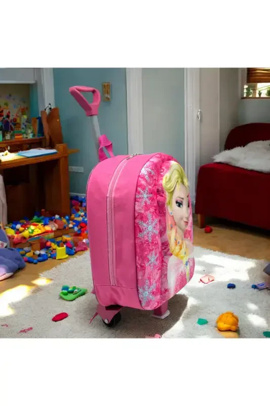 Kindergarten Nursery Children's Suitcase Backpack with Wheels-ellssa - 3