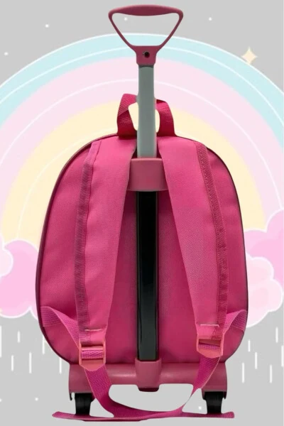 Kindergarten Nursery Pull-Along Unicorn Pony Horse Printed 3-6 Years 3d Embossed Back School Bag - 4