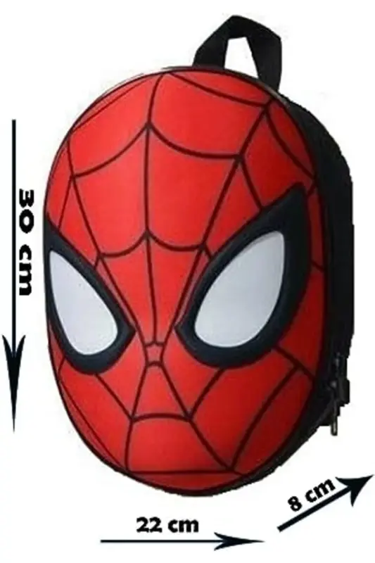 kindergarten & Nursery School Children Backpack spider head 3-6 Years 5d Embossed 33CM red-red - 1