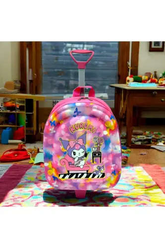 Kindergarten Nursery School Children Suitcase Backpack Trolley Wheeled-kuromii - 5