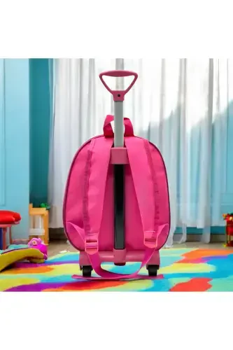 Kindergarten Nursery School Children Suitcase Backpack Wheeled-bluueey - 8