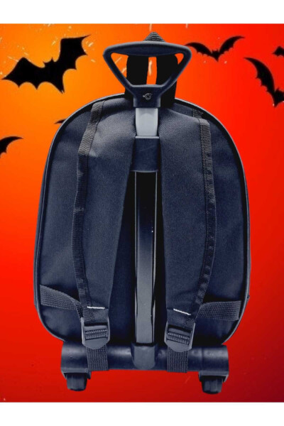 Kindergarten Preschool Batman Embossed Pull-Along Wheeled Backpack and School Bag - 4