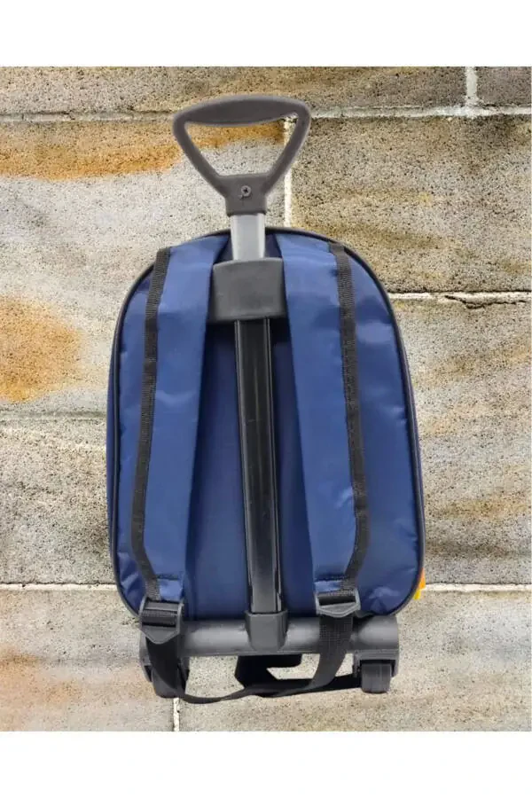 Kindergarten Preschool Rocket Galaxy Printed Embossed Pull-Along Wheeled School Bag Backpack - 7