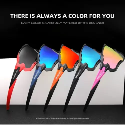 KINGSEVEN Polarized Cycling Glasses for Men Women Bicycle MTB Road Bike Sunglasses with 4 Interchangeable Lenses LS-911 - 4