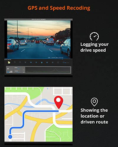 Kingslim D1 Pro Çift Gösterge Kamerası 4K Kayıt İçi - Ön ve İçi Gösterge Kamerası GPS WiFi Araçlar Uber Kamyon İçin, Kızılötesi Gece Görüşü, G-Sensör, Döngü Kaydı (Yükseltilmiş Sürüm) - 7