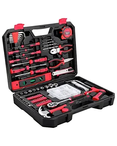 KingTool Home Repair Tool Kit - 226 Piece General Home/Auto Repair Tool Set, General Mechanic Tool Set, General Household Tool Kit, Perfect for Homeowner, Diyer, Handyman - 1