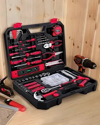 KingTool Home Repair Tool Kit - 226 Piece General Home/Auto Repair Tool Set, General Mechanic Tool Set, General Household Tool Kit, Perfect for Homeowner, Diyer, Handyman - 4