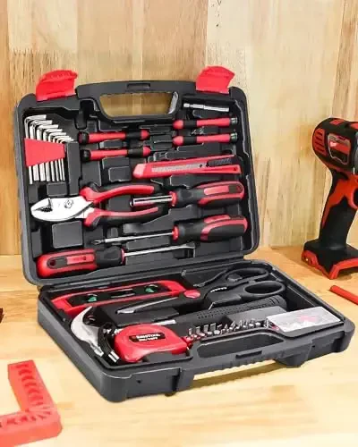 KingTool Home Repair Tool Kit - 149 Pieces Basic Home Repair Tool Set, General Mechanic Tool Set, General Household Tool Kit with Plastic Toolbox, Perfect for Homeowner, Office & College Repairs - 4