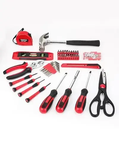 KingTool Home Repair Tool Kit - 149 Pieces Basic Home Repair Tool Set, General Mechanic Tool Set, General Household Tool Kit with Plastic Toolbox, Perfect for Homeowner, Office & College Repairs - 7