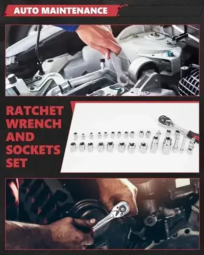 KINGTOOL Uy asboblar toʻplami - 286 dona Uy avtomobilini taʼmirlash asboblari toʻplami gʻildirakli asboblar qutisi bilan, 21V Max simsiz elektr burgʻusi bilan mexanik asboblar toʻplami, uy egasi, DIYer, handyman uchun ideal - 5