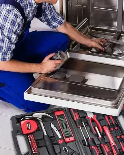 KingTool Uy ta'mirlash asboblari to'plami - 149 dona Asosiy uy ta'mirlash asboblari to'plami, Umumiy mexanik asboblar to'plami, Umumiy uy-ro'zg'or asboblari to'plami plastik quti bilan, Uy egalari, ofis va kollej ta'mirlash uchun ideal - 5