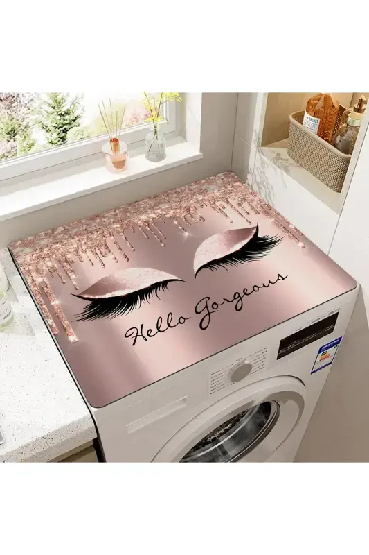 Kir yuvish mashinasi qopqog'i Quritgich himoya matosi Suv o'tkazmaydigan, sirpanmaydigan, yuviladigan Dsn-07-Desen - 2