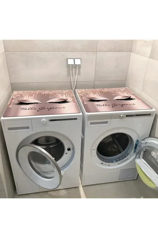 Kir yuvish mashinasi qopqog'i Quritgich himoya matosi Suv o'tkazmaydigan, sirpanmaydigan, yuviladigan Dsn-07-Desen - 3