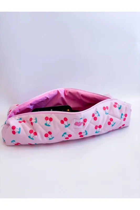 Kirazlı Pembe Saç Maşa Düzleştirici Çantası Airwrap Airstrait İçin Uyumlu Büyük Seyahat Çantası-Kirazlı Pembe - GIRLSYBAGS