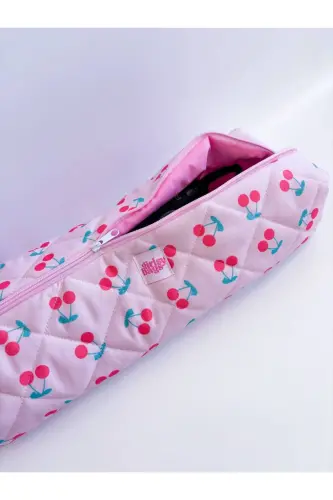 Kirazlı Pembe Saç Maşa Düzleştirici Çantası Airwrap Airstrait İçin Uyumlu Büyük Seyahat Çantası-Kirazlı Pembe - 5