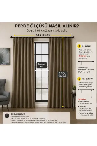 Kiremit Karartma Blackout Fon Perde Düz Dikim Her Ölçü Mevcut ( En X Boy ) Lüks1,sınıf - Kiremit - 4