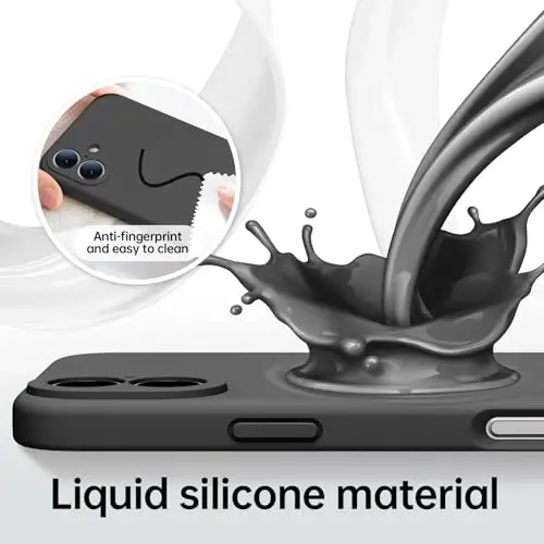 Kiresen for iPhone 16 Case with 2 Screen Protectors - Compatible with Magsafe - Upgraded Camera Protection - Liquid Silicone Protective Phone Case for Men, Women,Girls - Dark Grey - 5