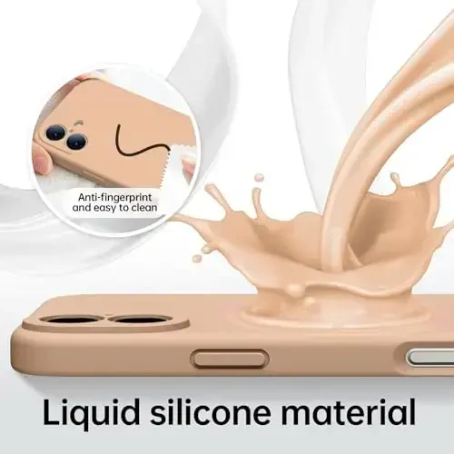 Kiresen iPhone 16 uchun g'ilof, 2 ekran himoyachisi bilan - Magsafe bilan mos - Kamera himoyasi yangilandi - Suyuq silikon himoya telefon g'ilofi erkaklar, ayollar, qizlar uchun - Elegant Gold - 5