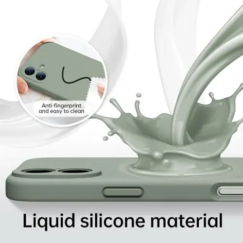 Kiresen iPhone 16 uchun g'ilof, 2 ta ekran himoyachisi bilan - Magsafe bilan mos keladi - Takomillashtirilgan kamera himoyasi - Erkaklar, ayollar, qizlar uchun suyuq silikon himoya telefon g'ilofi - Chinni ko'k - 5