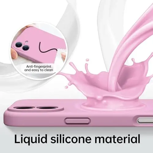 Kiresen iPhone 16 uchun g'ilof, 2 ta ekran himoyachisi bilan - Magsafe bilan mos - Takomillashtirilgan kamera himoyasi - Ayollar va qizlar uchun suyuq silikon himoya telefon g'ilofi - Pushti rang - 5