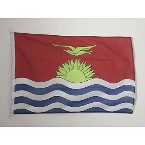Kiribati NAUTICAL Flag 18'' x 12'' - Kiribati flags 30 x 45 cm. - Banner 12x18 in for boat - AZ FLAG - AZ FLAG