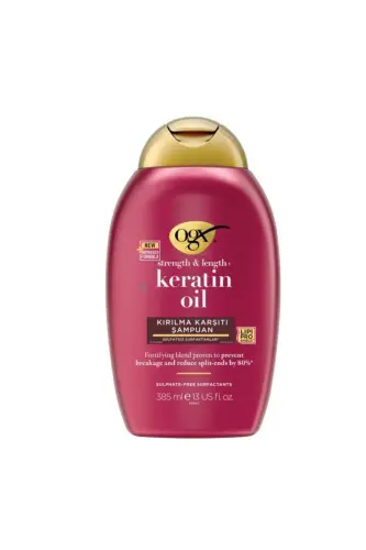 Keratin Oil Kırılma Karşıtı Sülfatsız Şampuan 385 ml - OGX (1)